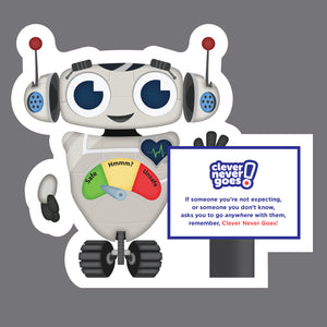 Clever the Robot Cutout 1.2m - Free Standing Teaching Aid
